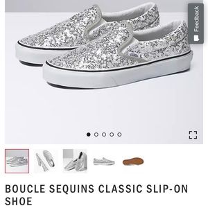 Vans Boucle Sequins Classic Slip-On in Silver